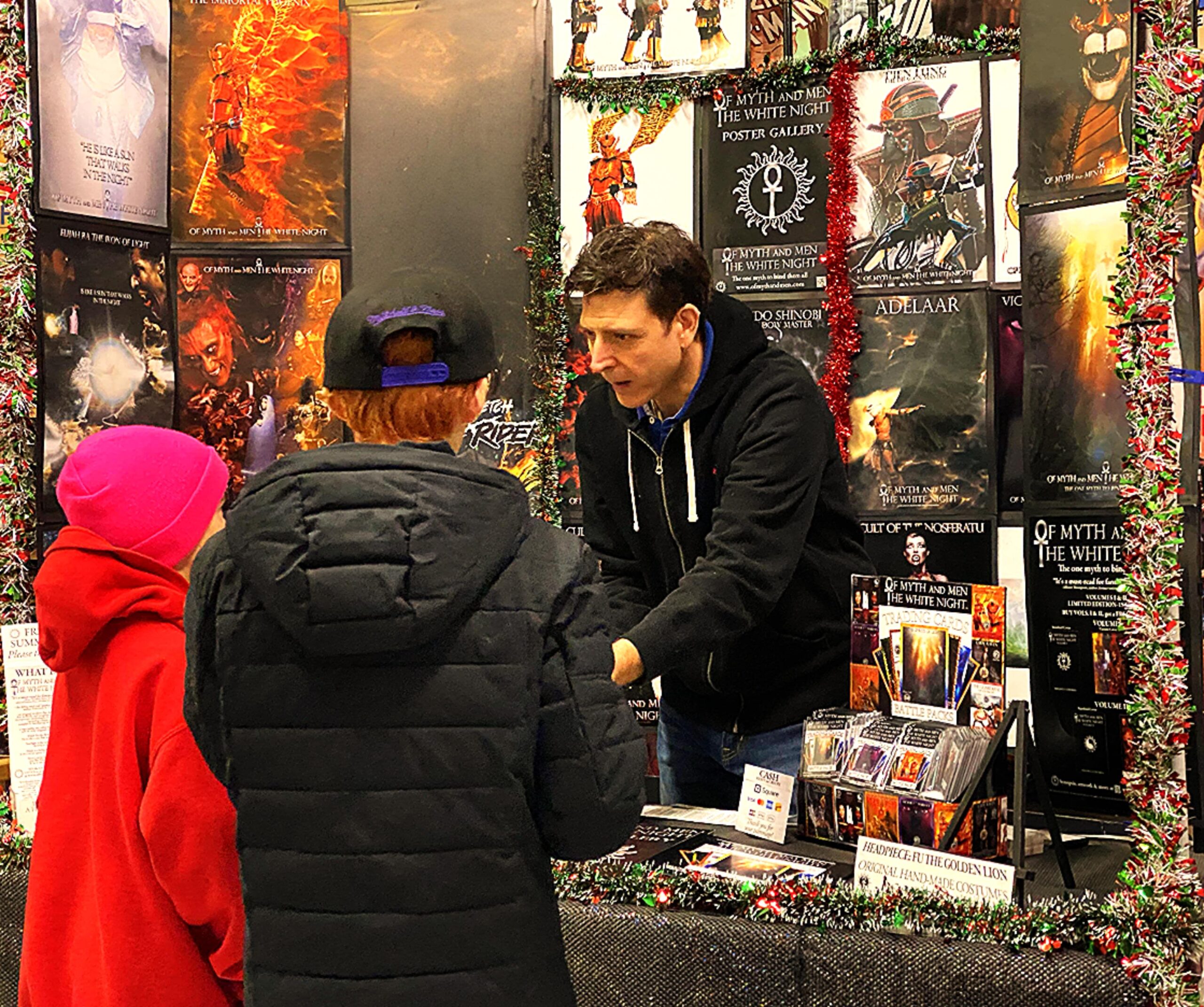 Close up of exhibit booth for Of Myth and Men: The White Night from Of Myth and Men: The White Night by Francesco Coscarella