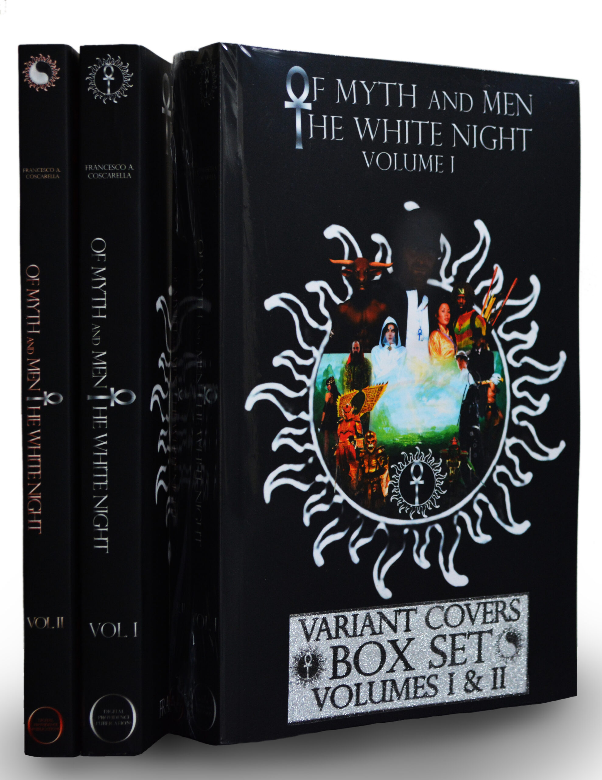 Box Set Variant Covers of Of Myth and Men: The White Night by Francesco Coscarella