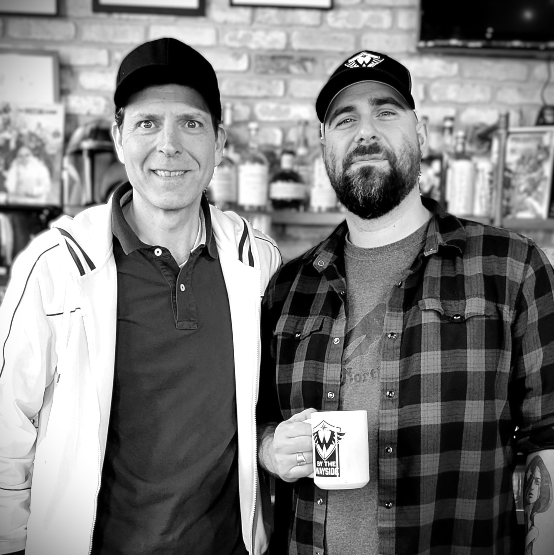 Author Francesco Coscarella and Omar from Wayside Comics & Cocktails from Of Myth and Men: The White Night by Francesco Coscarella